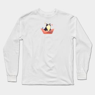 Cat in a boat Long Sleeve T-Shirt